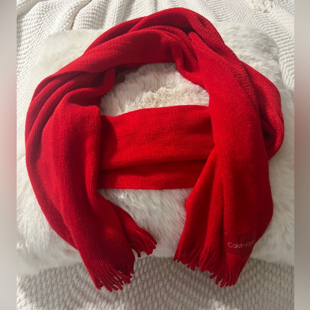 Calvin Klein Bold Red Scarf